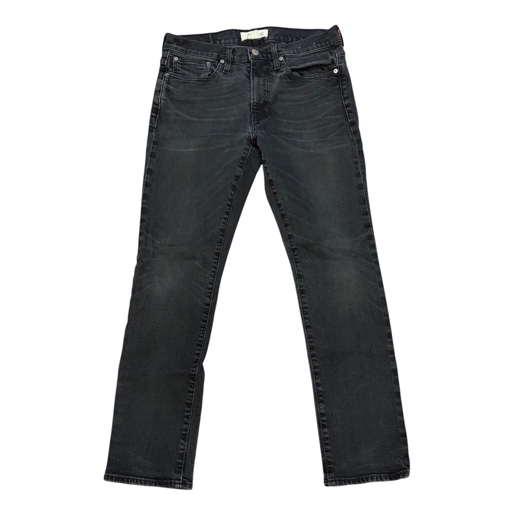 Madewell Mens Slim Straight Jeans Faded Black Denim Size 31x30